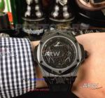 Perfect Replica Hublot Big Bang Sang Bleu All Black Geometry Dial Mens Watches 45mm